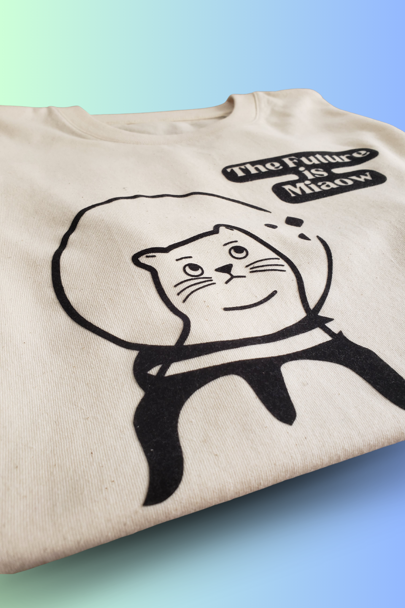 T-shirt Middle sleeve, Oversize, The Future is miaow