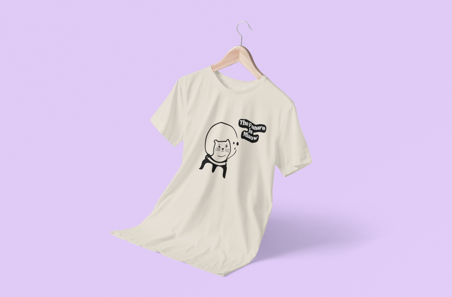 T-shirt Middle sleeve, Oversize, The Future is miaow