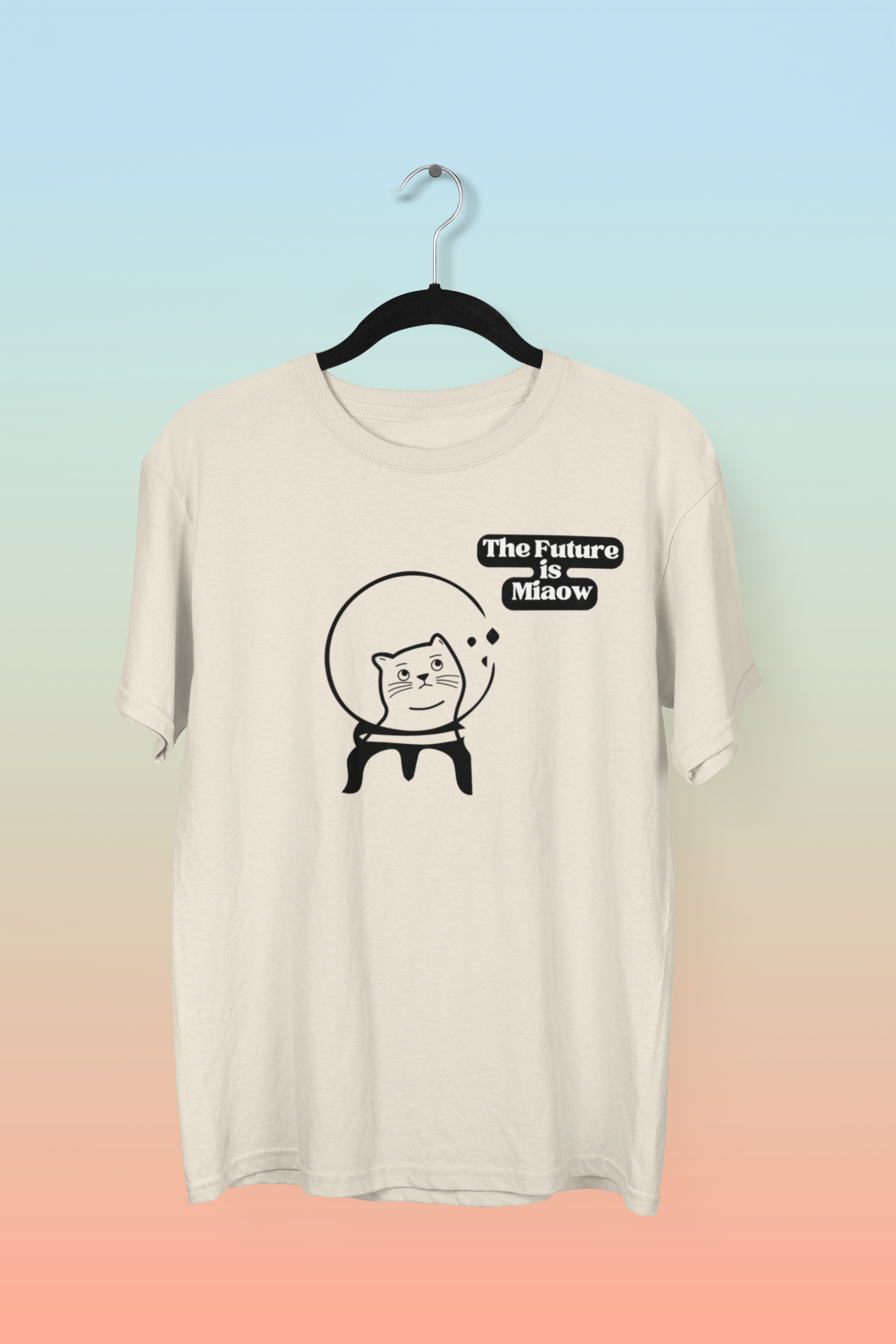 T-shirt Middle sleeve, Oversize, The Future is miaow